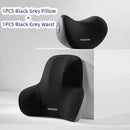 ชุดหมอนรองคอผ้าฝ้ายหน่วยความจำในรถ | Ergonomic Car Seat Headrest - Road Element